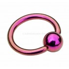 Titanium Ball Closure Ring BCR - Pink